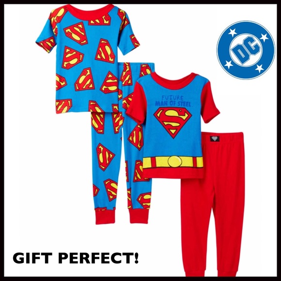 2 PAIRS SUPERMAN SUPER HERO PAJAMAS PJS - Picture 8 of 8